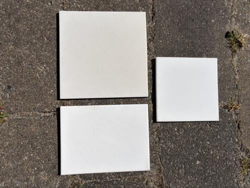 Gratis witte Sphinx tegels af te halen Burgh Haamstede