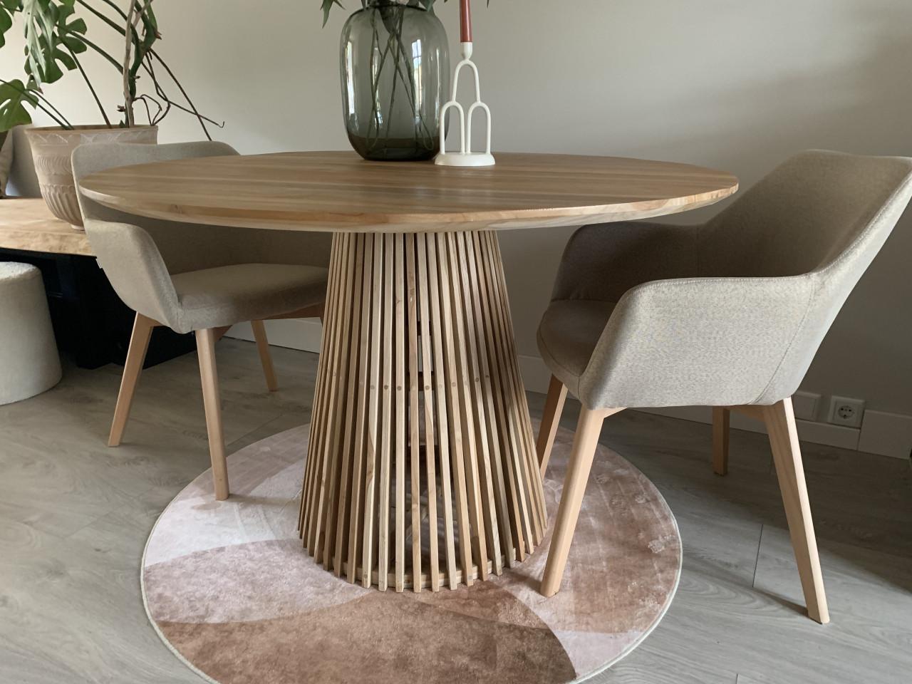 Eettafel 120 cm doorsnee hoog 78 cm