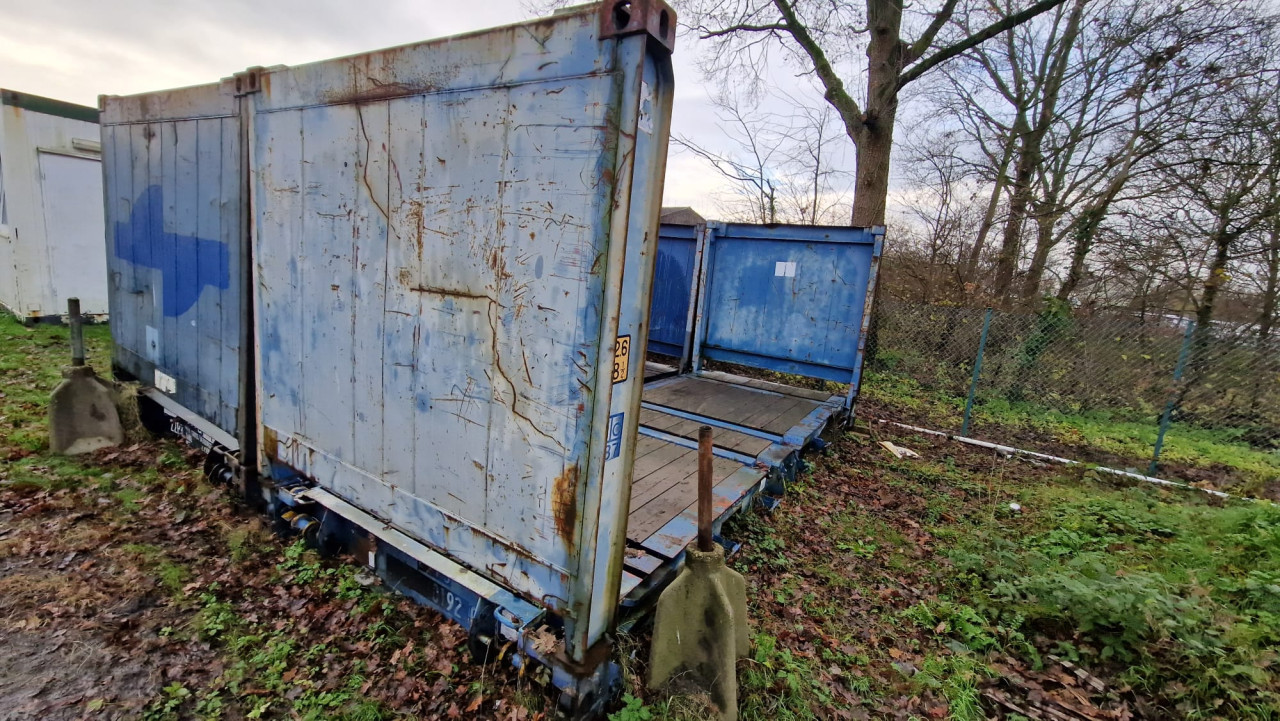 20ft flattracks / 20ft flatbed container met kopschotten