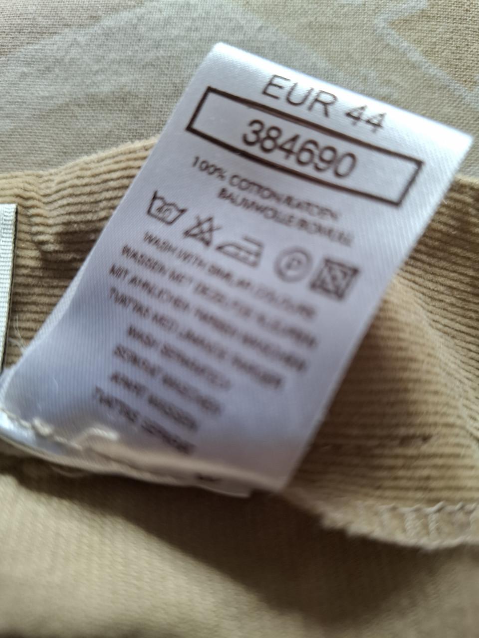 Casual collection broek ribfluweel. Camel. Maat 44. Nieuw.