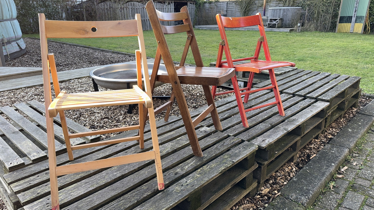 Retro klapstoelen (20 stuks)
