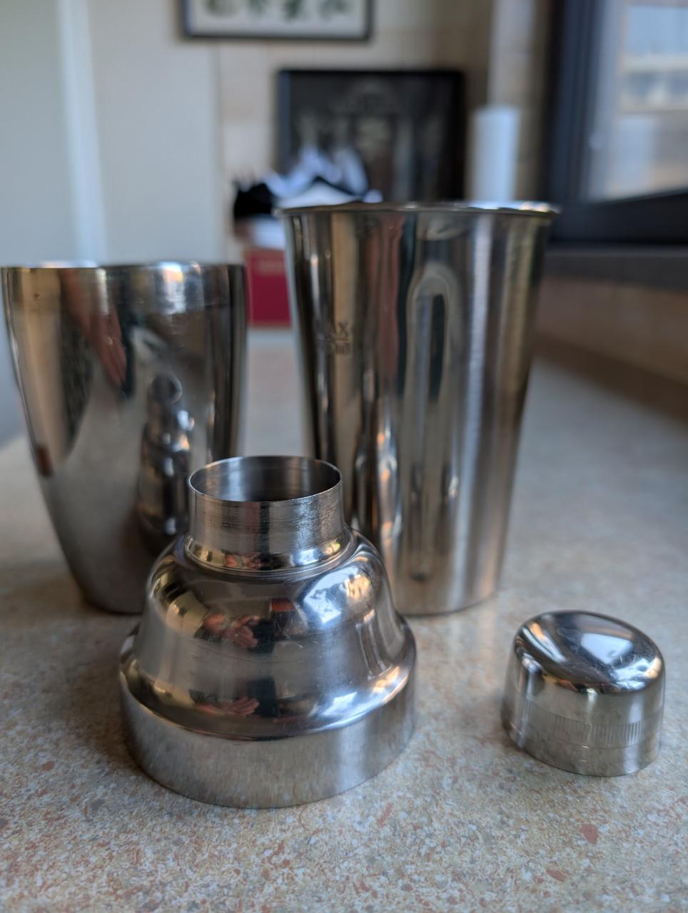 Cocktail shaker met handig zeefje