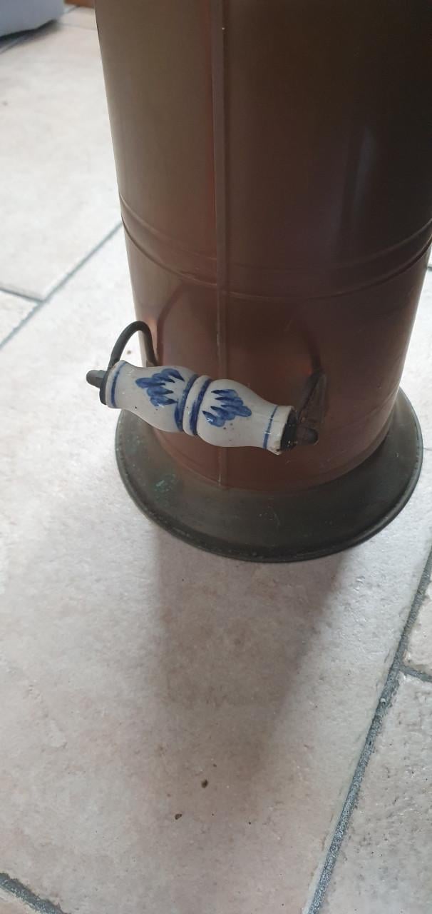 Koperen paraplubak/kolenkit