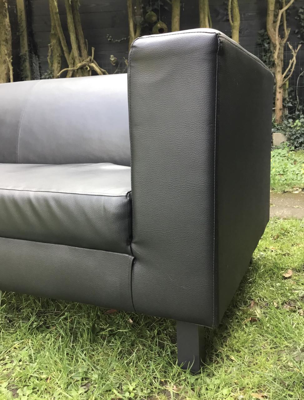 2,5 zits lederen design zitbank met gelijke leuningen