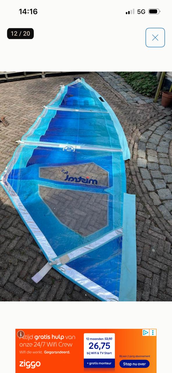 Set windsurfzeilen Neilpryde Gaastra Mistral