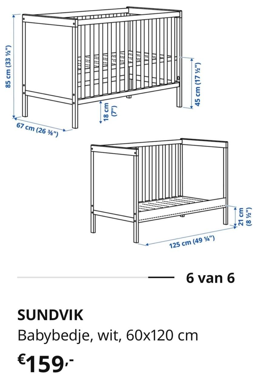 Babybed / babyledikant 60x120