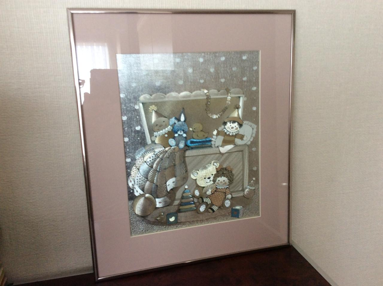 Een leuke afbeelding in roze passe-partout en mooi lijstje.