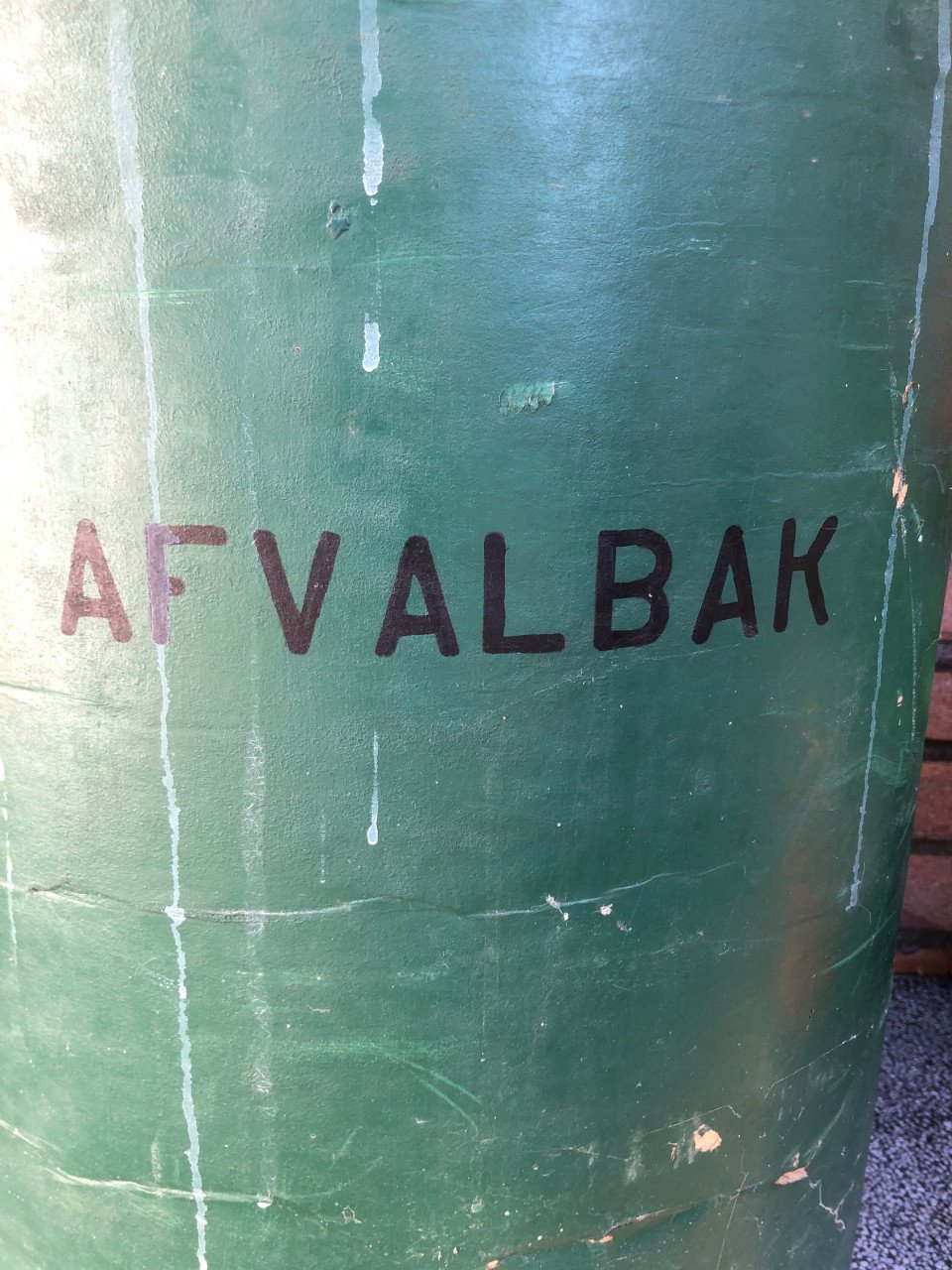 Groene afval bak.