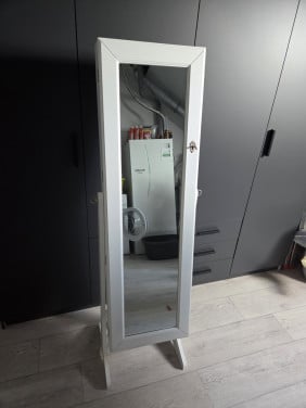 Luxe spiegelkast sieraden wit