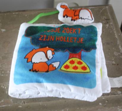 Stoffen babyboekje vosje kijk
