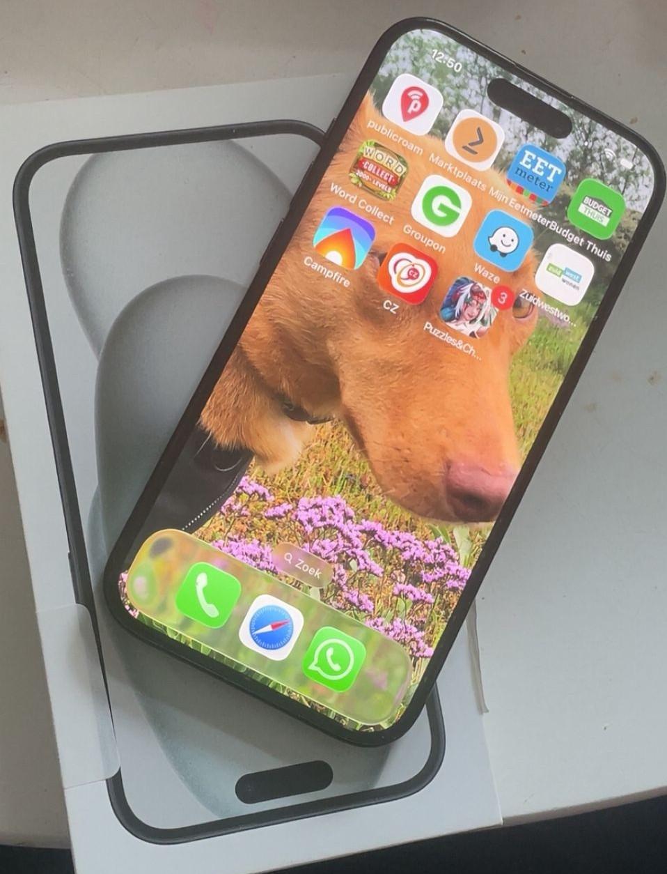 IPhone 15 zwart in perfecte staat