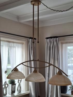 Eetkamer hanglamp in hoogte verschuifbaar