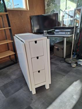 Ikea Norden klaptafel wit met 2 stoelen