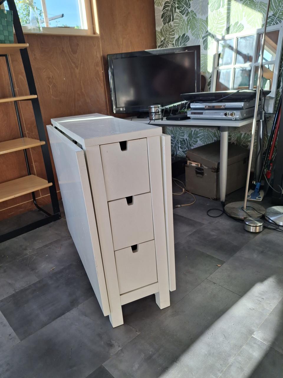Ikea Norden klaptafel wit met 2 stoelen