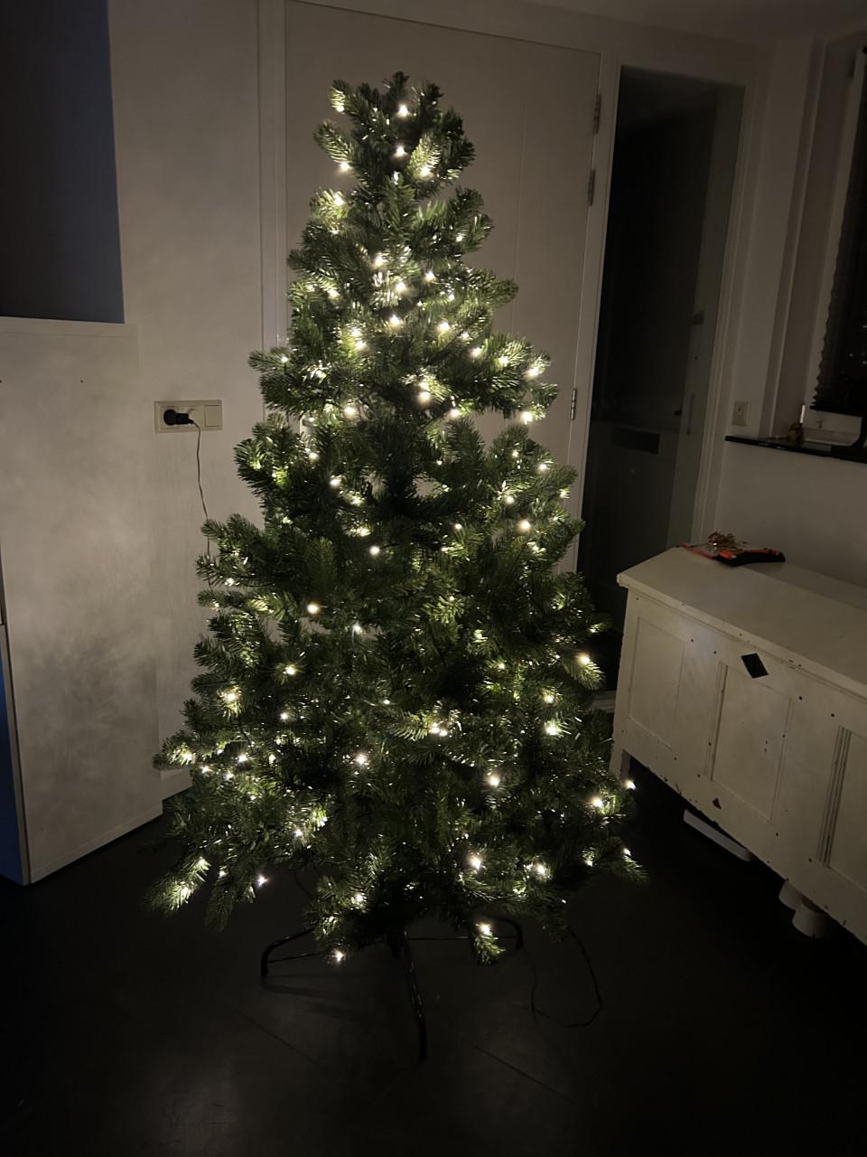 Kerstboom met lampjes