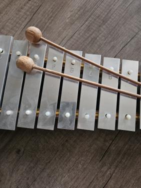 Vintage aluminium Xylofoon/ klokkenspel sonor, nette staat