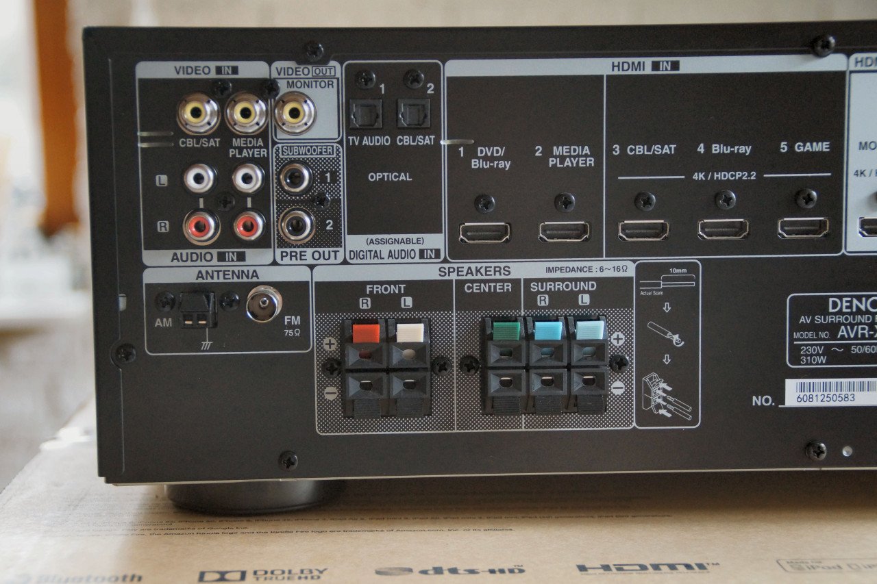 Denon AVR-X520BT receiver plus Denon Sys2020 audio