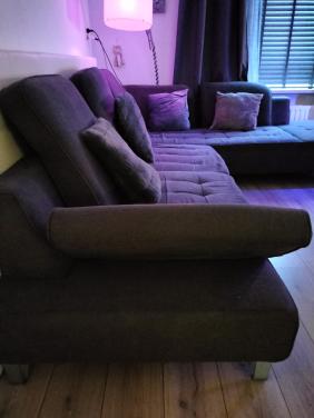 Hoekbank donker grijs