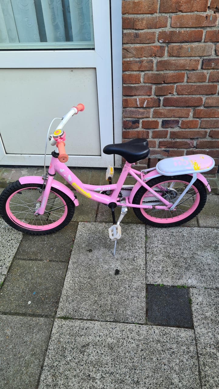 Mooi en goed werkend meisjes fiets 16inch-3 tot 7jaar