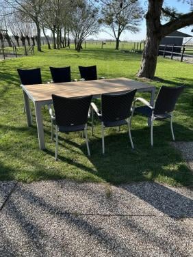 Tuinset incl 6 stoelen