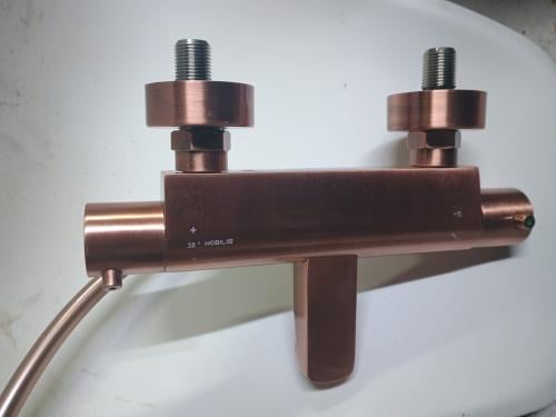 Badmengkraan Thermostatisch BWS Cemal Geborsteld Brons Koper