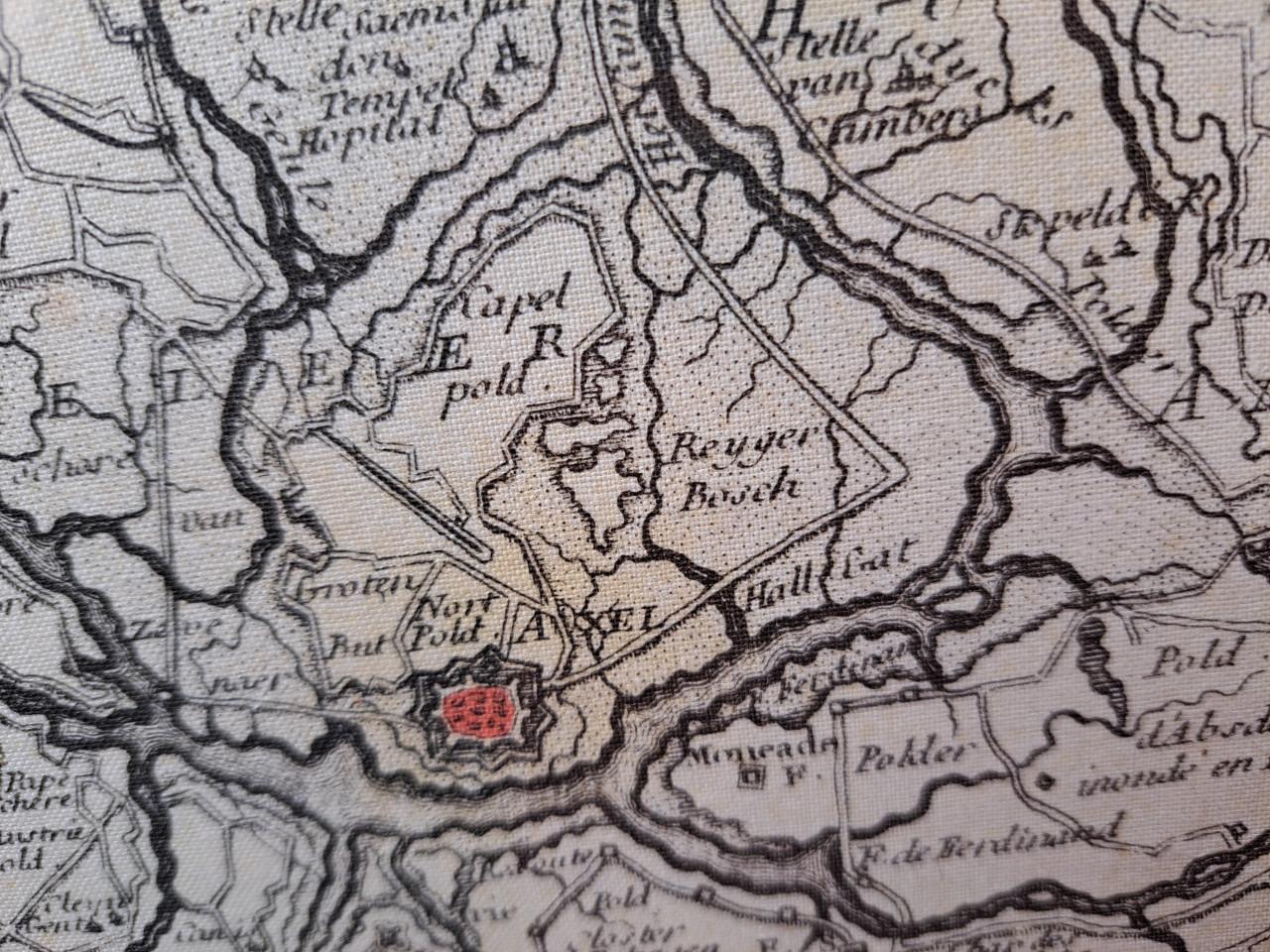 Antieke landkaart Hulst e.o.