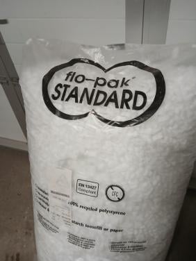 Zak piepschuim vulchips 500 Liter voor verpakking in pakketten of dozen.