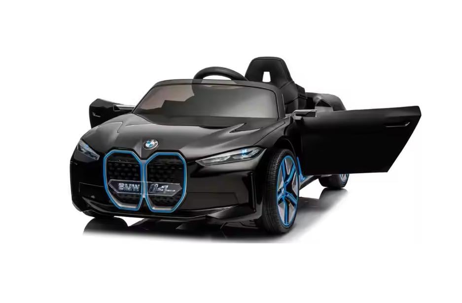 Elektrische Kinderauto 12V – BMW i4 | Zwart