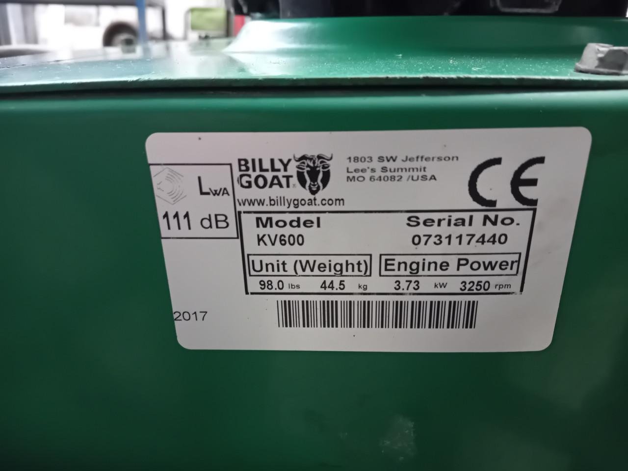 Billygoat KV601 bladzuiger