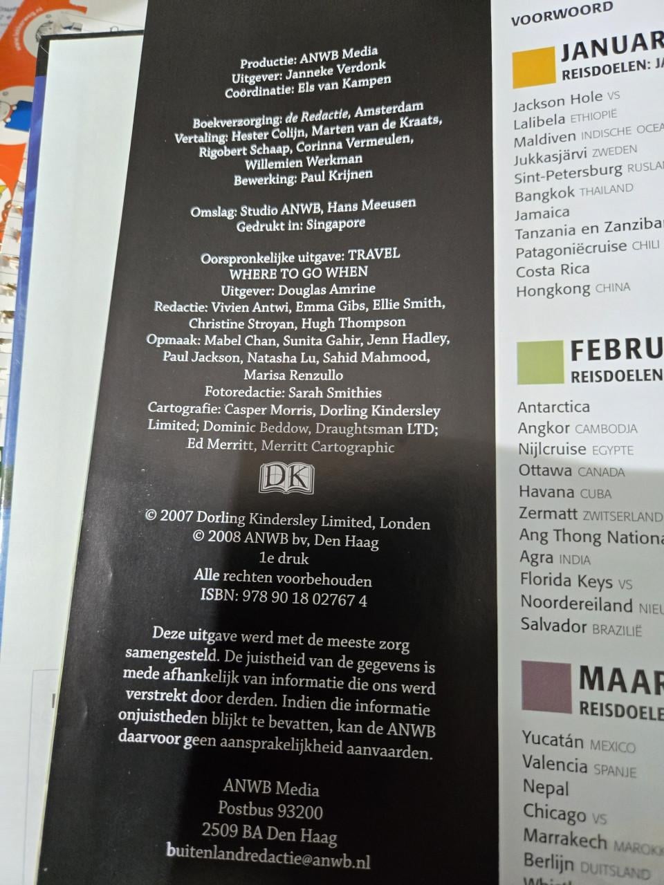 Boek: Op reis! Waarheen en wanneer. 1e druk 2008 blz, 338
