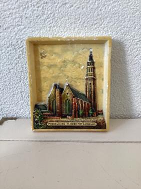 Middelburg. Tegel. N.H. Kerk  en Lange Jan