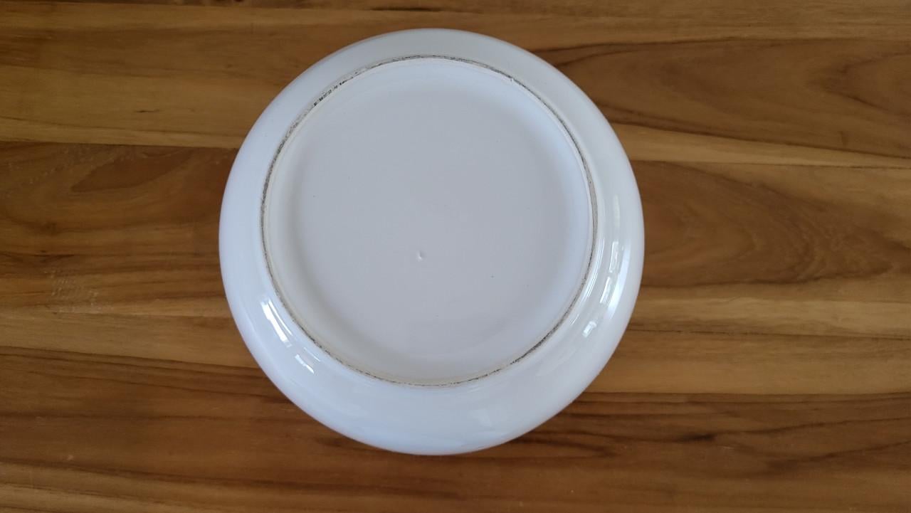 Bloempot keramiek wit / bloemen