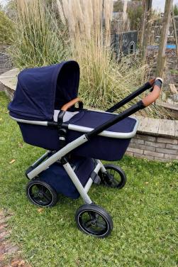 Donkerblauwe Dubatti kinderwagen
