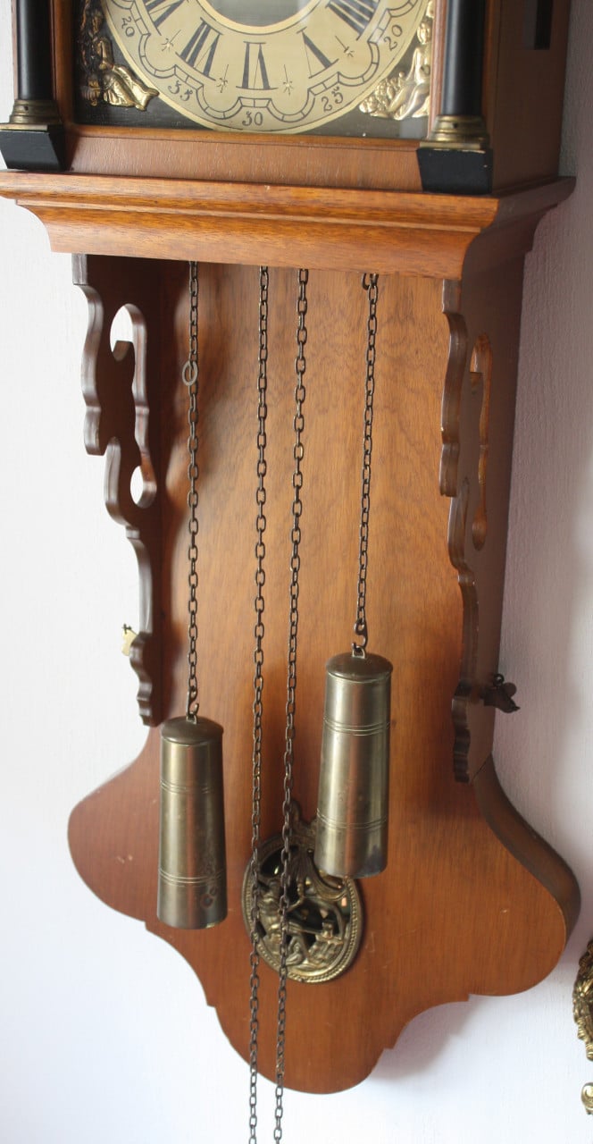 Vintage wandklok goed werkend