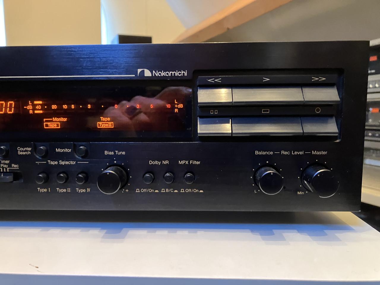 Nakamichi DR-2 3 koppen dual capstan cassettedeck bijna nieuw garantie