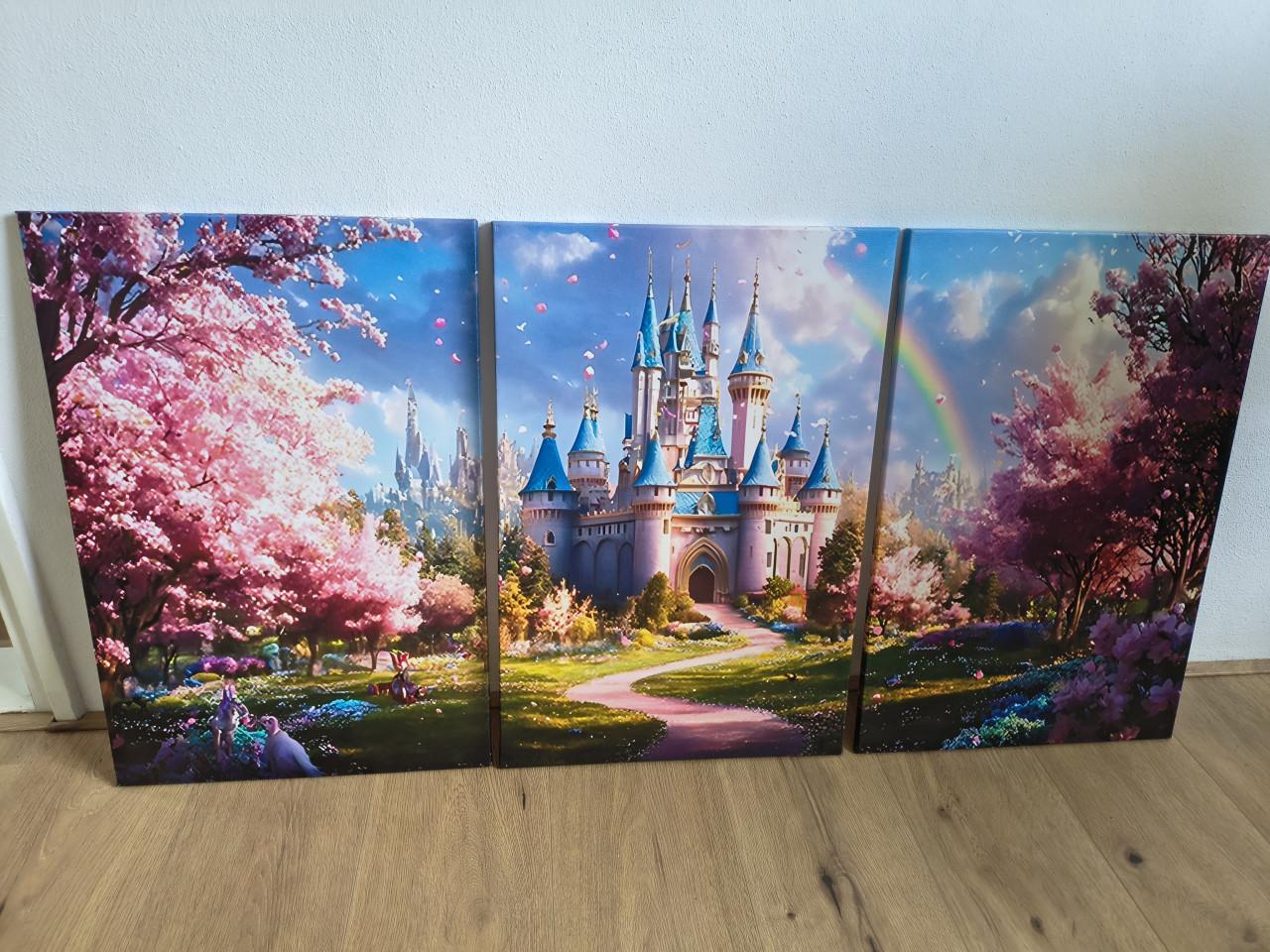 Sprookjesafbeeldingen op canvas voor de prinsessenkamer