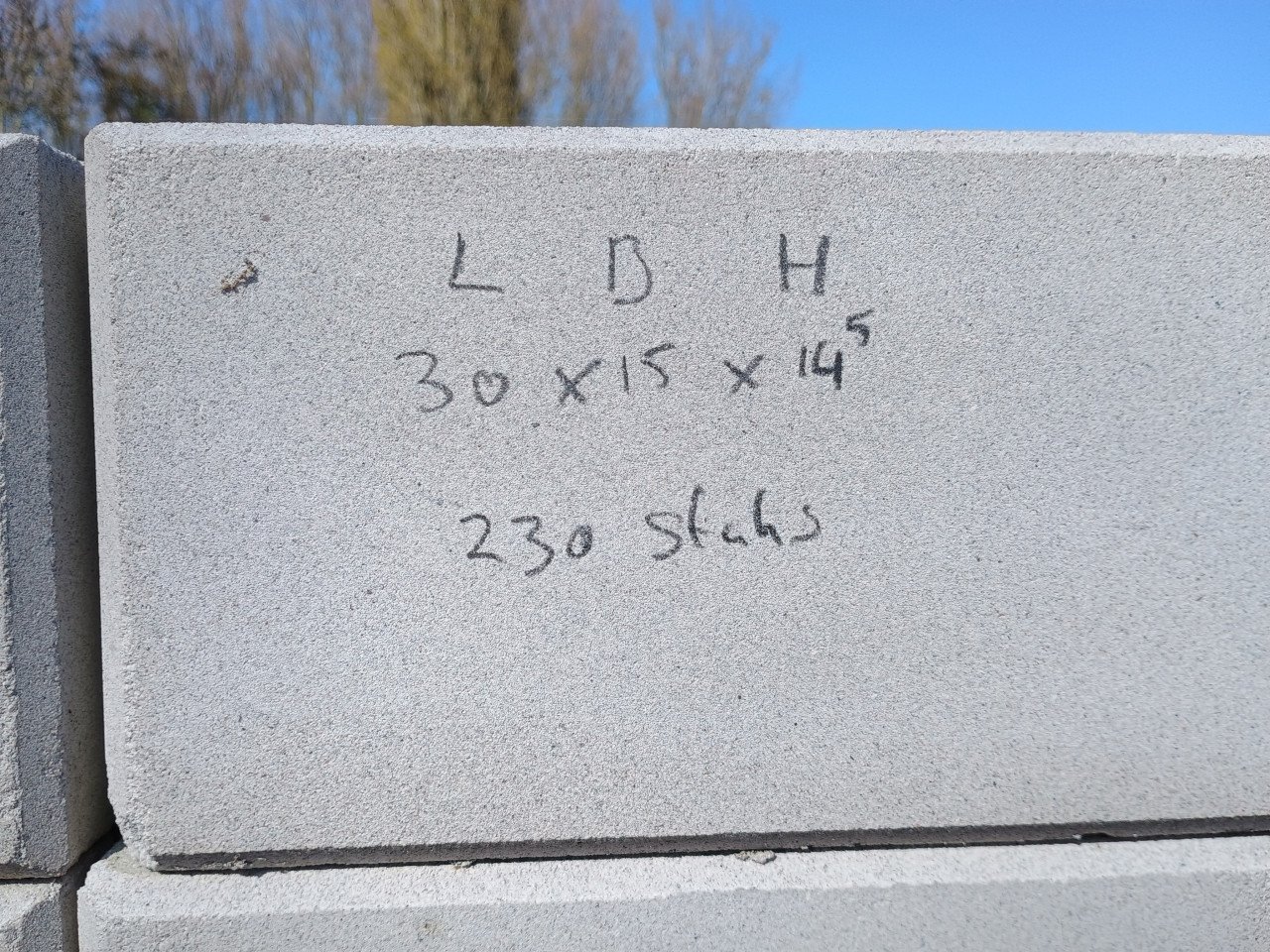 Kalkzandsteen vellingblok 29,7x15x14.5 stuks 230