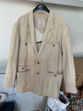 MELKA herenjas maat 48 valt ruim Katoen/Linnen look