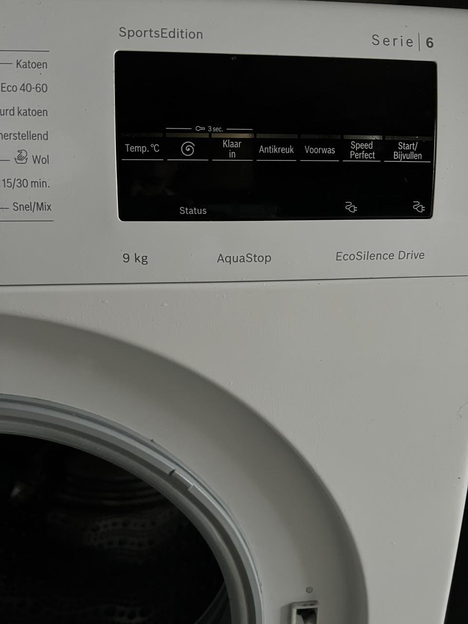 Bosch Exclusiv Serie 6 Wasmachine 9 kg. 1400 rpm als nieuw