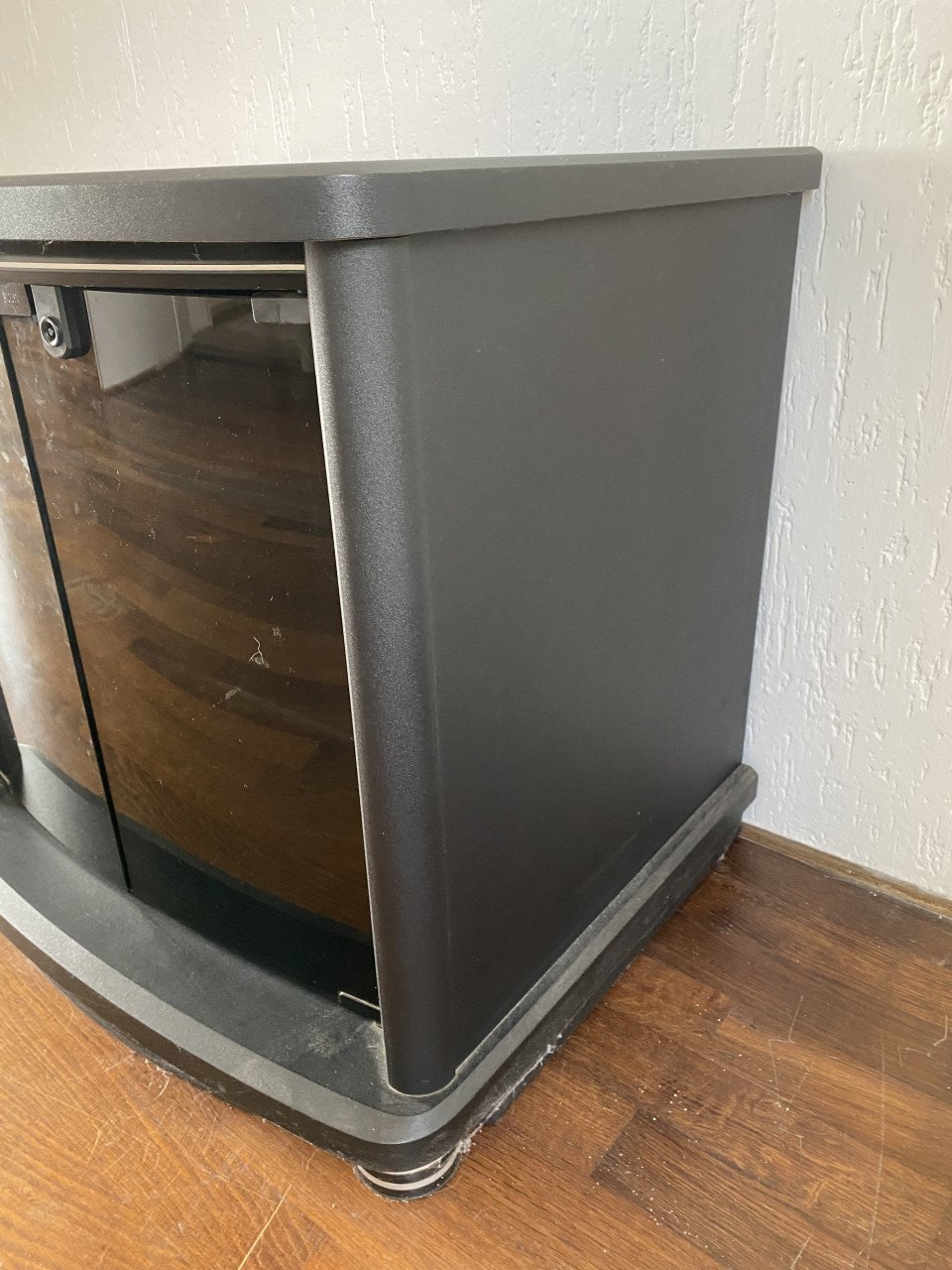 Kast met rookglas zwart