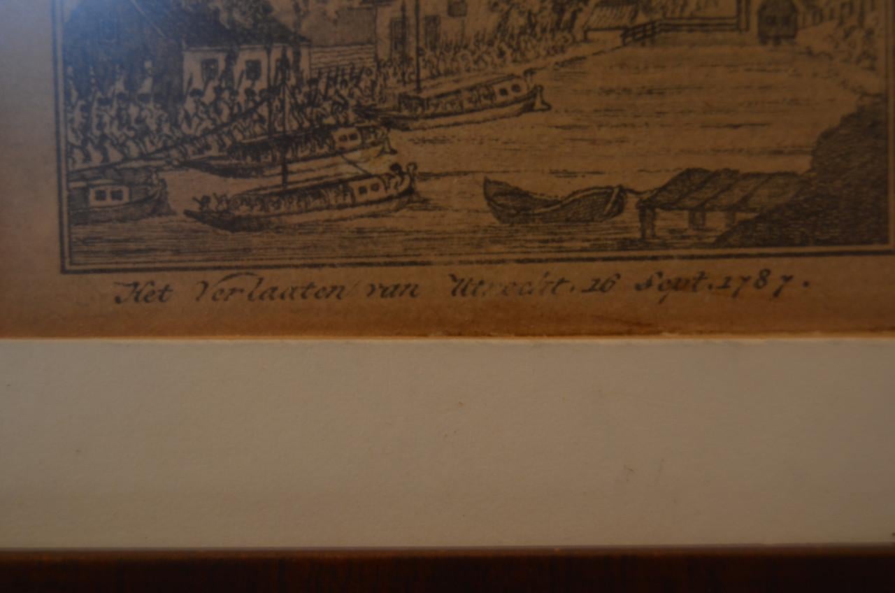 Kleine ets 'Het verlaaten van Utrecht' 16 - 09 - 1787