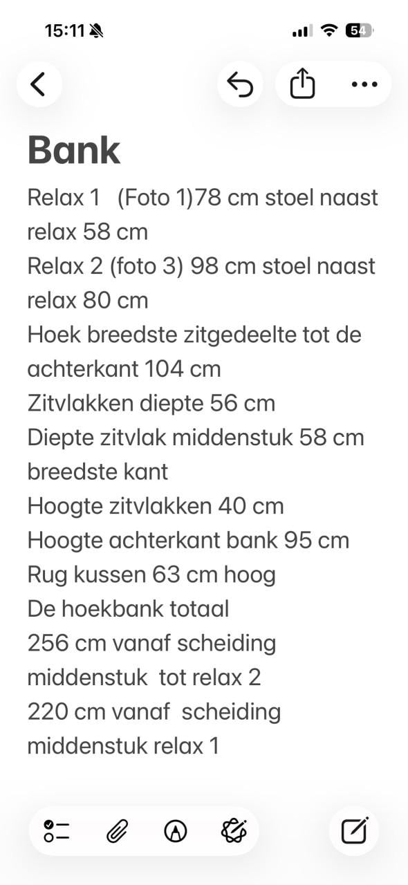 Mooie echte leren hoekbank met 2 relaxen