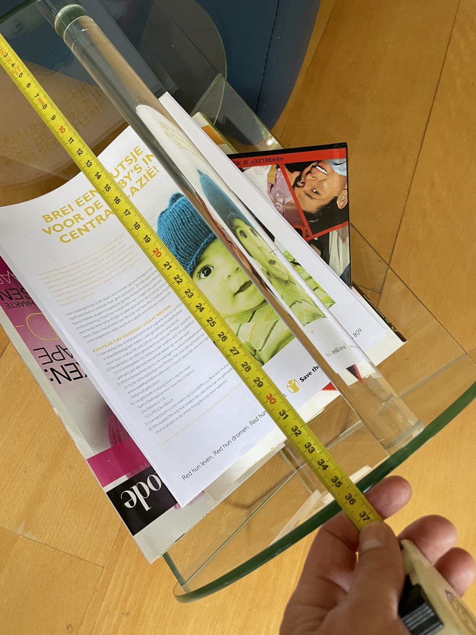 Lectuurbak glas