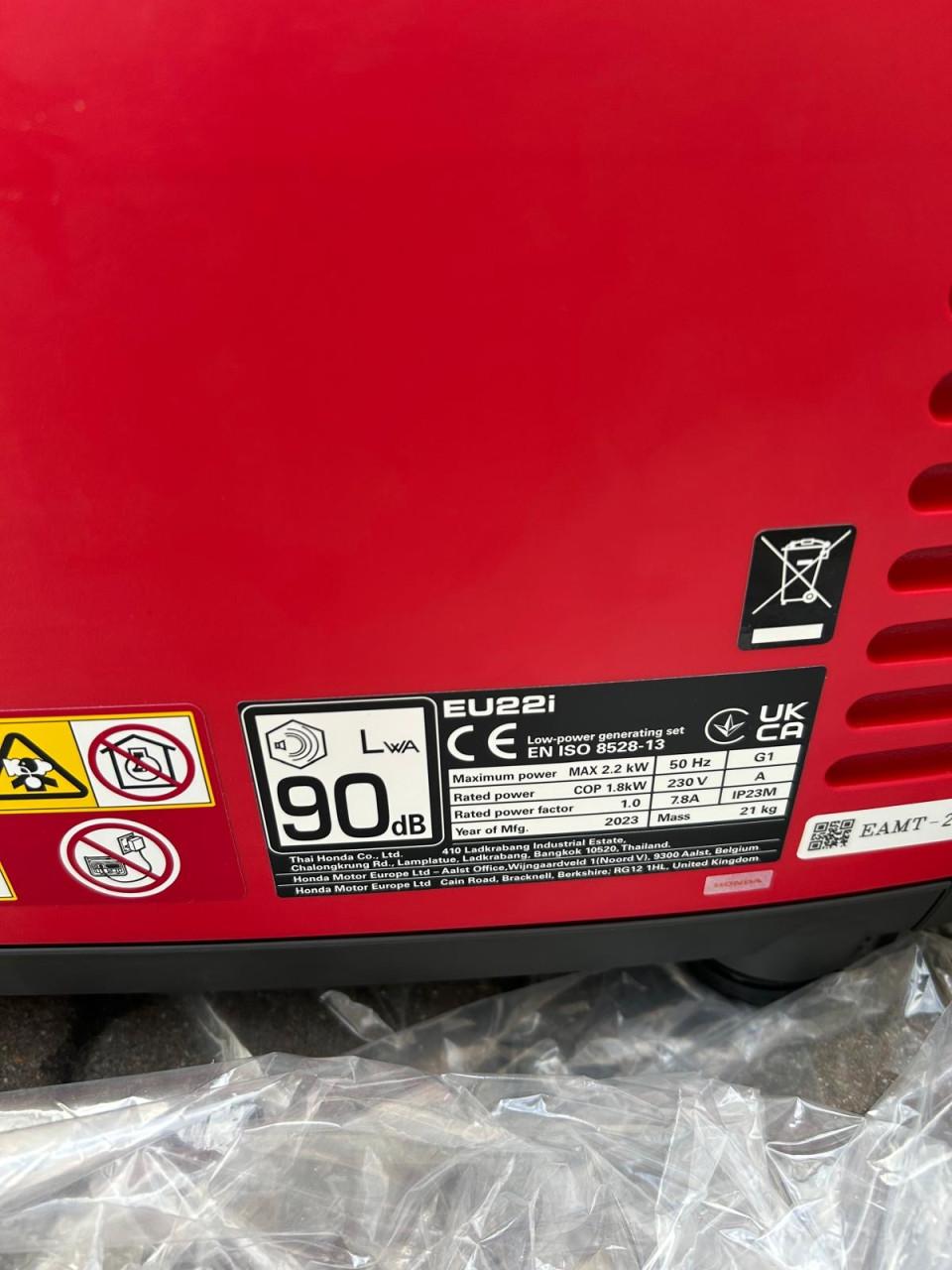 Inverter aggregaat Honda EU22i nieuw in doos