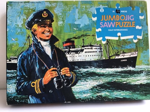 Puzzel zeeman met zijn passagiersschip