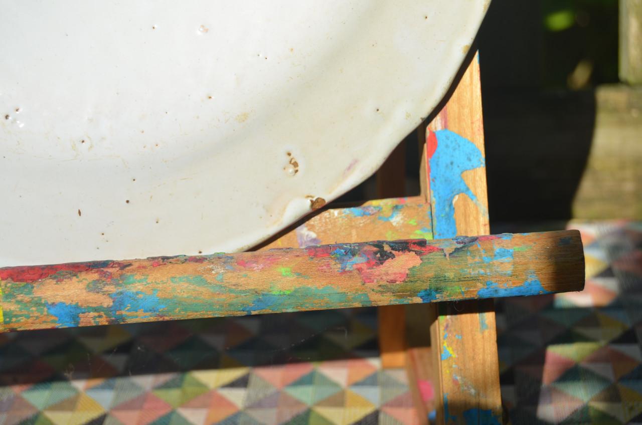 Div. aardewerk borden floraal decor op 1 na, 19e/20e eeuw (4)