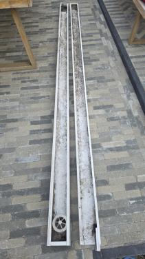 Witte bakgoot 6 meter lang