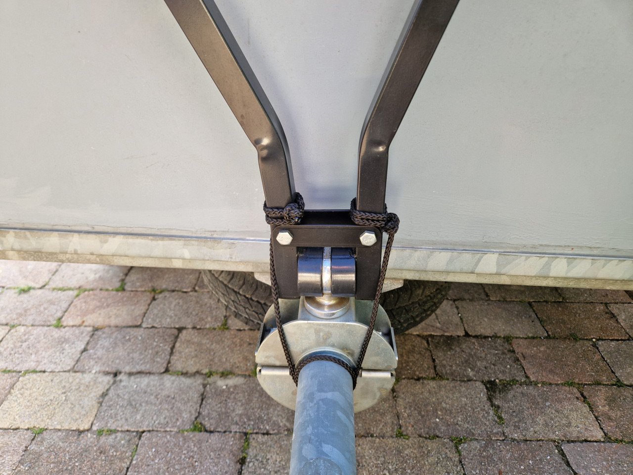 Fietsendrager voor op de trekhaak of op de ronde dissel