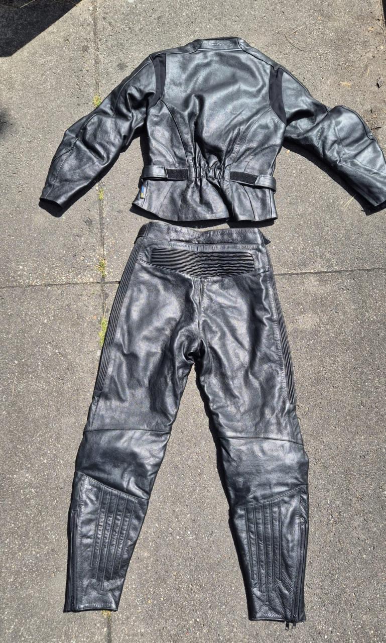Dames motorpak leer, met wintervoering (mt 38/40)