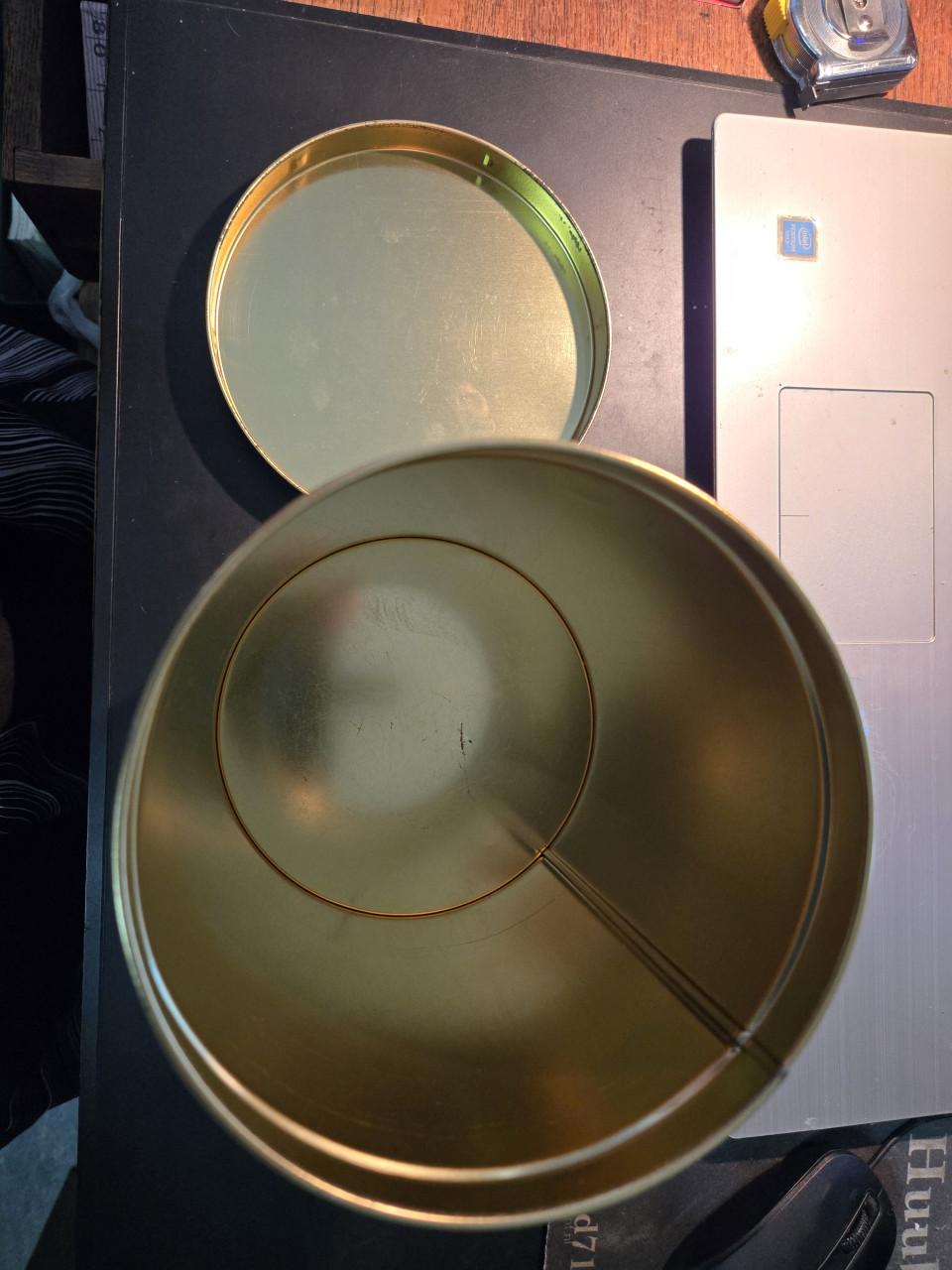 Vintage cilindrisch blik van Uncle Ben's Rice